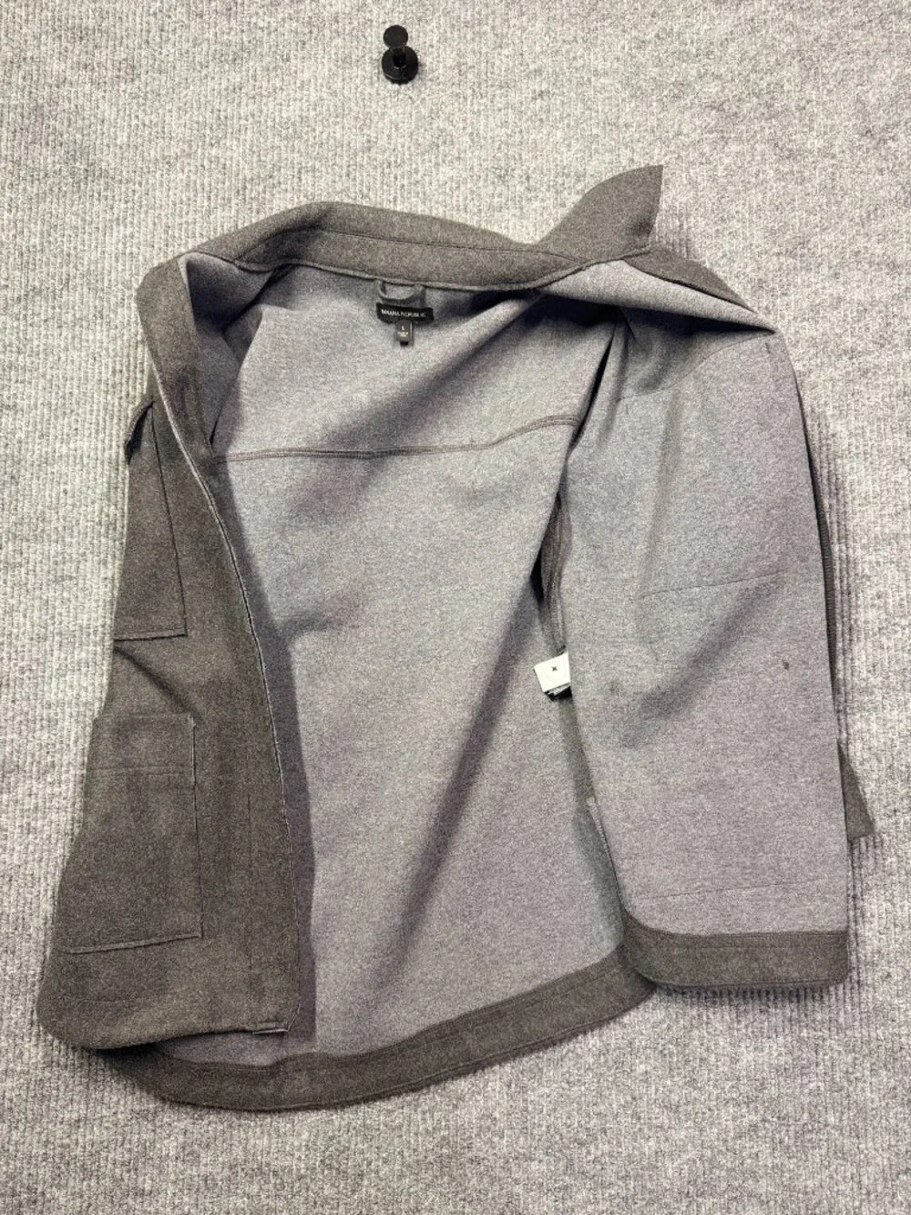 Banana Republic Charcoal Gray Wool Blend Shirt Jacket Size Small